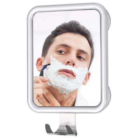 Husfou Fogless Shower Mirror With Razor Holder For Shaving Anit Fog Bath Mirror With 4 Suctions