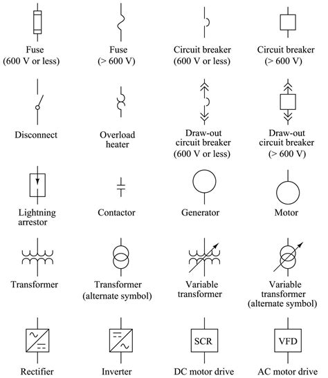 One Line Electrical Diagram Symbols