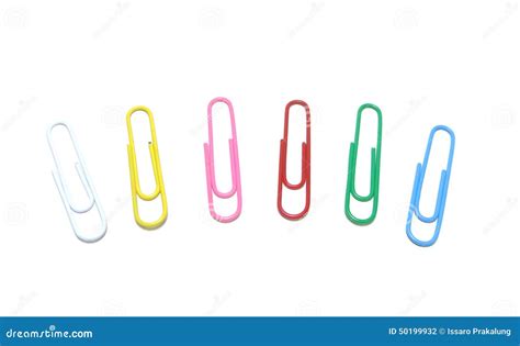 Paper Clip On White Background Stock Photo Image Of File Page 50199932