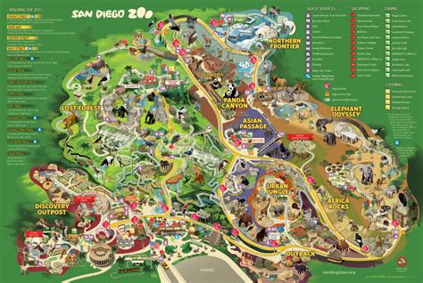 San Diego Zoo California Park Map On Behance