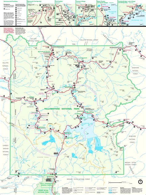 Map Of Yellowstone Park Map Of The World