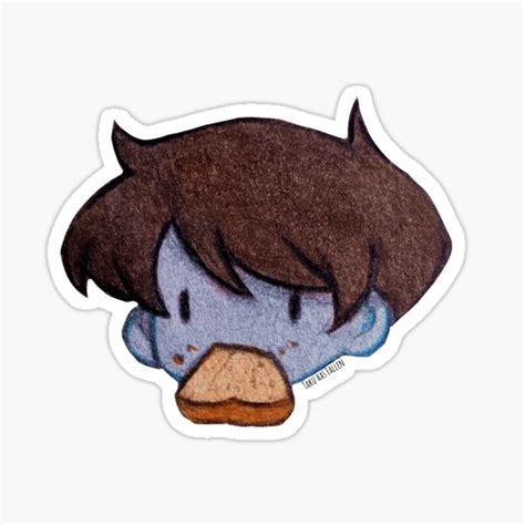 Chibi Ghostbur Eating Bread Sticker For Sale By Taku Has Fallen