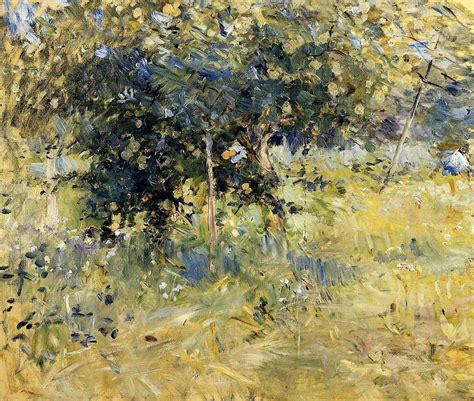 Willows In The Garden At Bougival Berthe Morisot French Impressionist