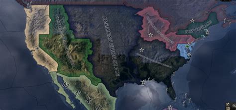 Tweaked 2nd American Civil War Map Kaiserreich