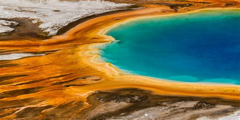 Grand Prismatic Spring Hot Spring In Yellowstone National Park