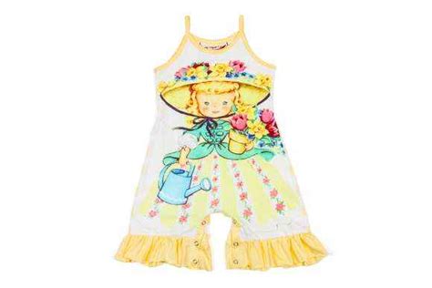 Unique Organic Cotton Toddler Girl Romper Lemonade Couture