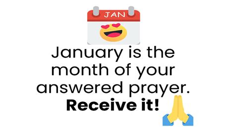 January Is The Month Of Your Answered Prayers Pray And Receive It