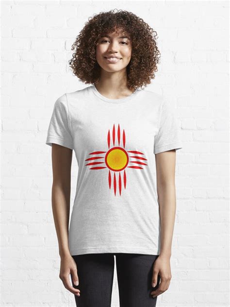 Red Zia Sun Symbol T Shirt By Mamotimo Redbubble