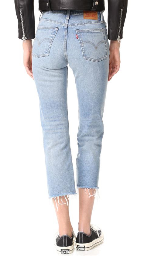 levi s denim wedgie straight jeans in blue lyst