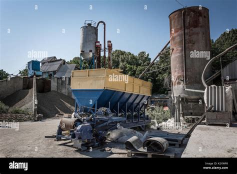 Cement Block Factory Stock Photos & Cement Block Factory Stock Images