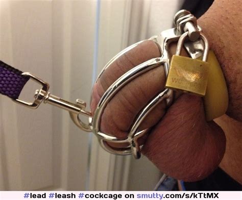 Leash Cockcage Chastity Locked