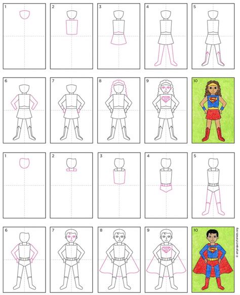 How To Draw A Superhero · Art Projects For Kids In 2020 Superhero Art
