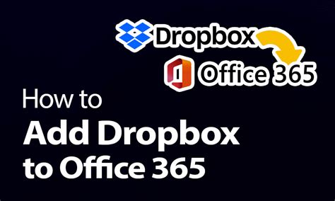 How To Add Dropbox To Office 365 In 2024 Integration Guide