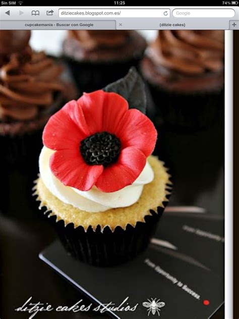 Remembrance Day Poppy Cupcake For All Your Cake Decorating Supplies