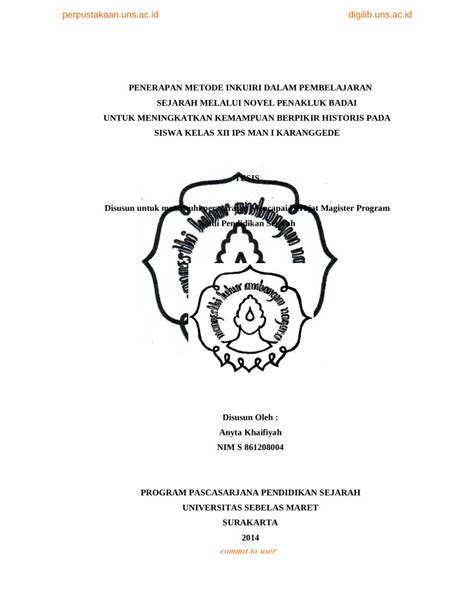 Pdf Penerapan Metode Inkuiri Dalam Pembelajaran · Sejarah Melalui