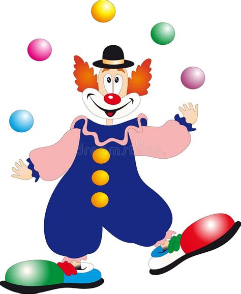Juggling Cartoon Clown Stock Vector Illustration Of Colorful 7491205