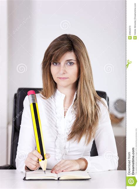 Businesswoman Writing On The Notepad Stock Image Image Of Executive