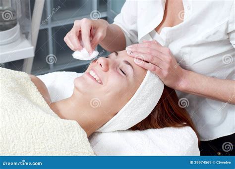 Woman Having Facial Beauty Treatment Stock Image Image Of People