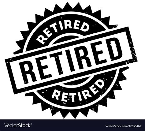 Retired Rubber Stamp Royalty Free Vector Image