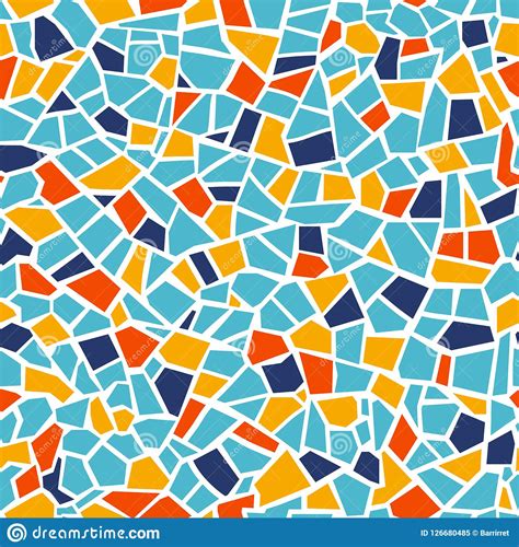 Bright Abstract Mosaic Seamless Pattern Vector Background Endless