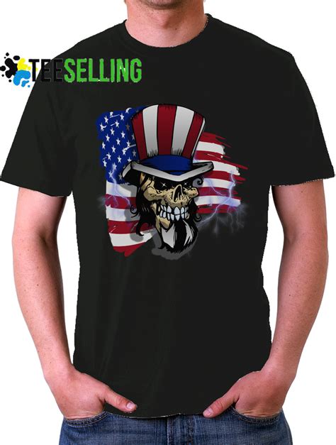 American Flag Skull T Shirt Adult Unisex Size Xssmlxl2xl3xl