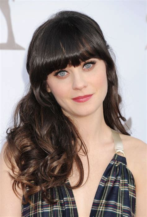 On Her Look Zooey Deschanel Hair Long Hair Styles Pretty Ponytails
