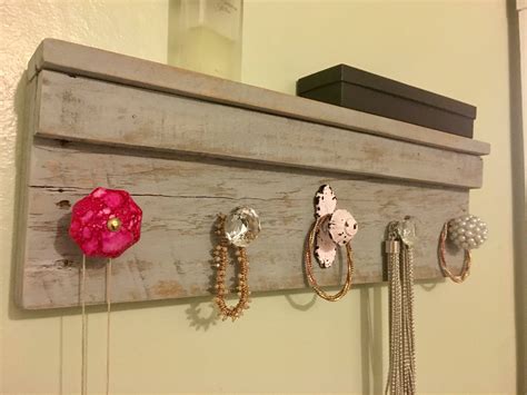 Jewelry And Accessory Organizer With Shelf Pallet Jewelry Holder By