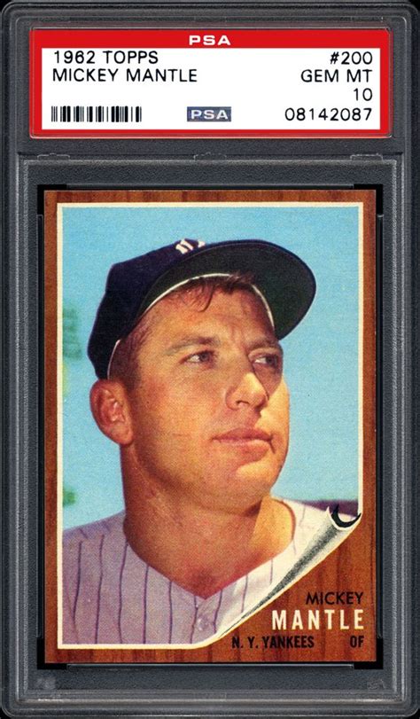 1962 Topps Mickey Mantle Psa Cardfacts