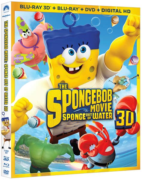 The Spongebob Movie Sponge Out Of Water Blu Ray 3d Dvd And Digital