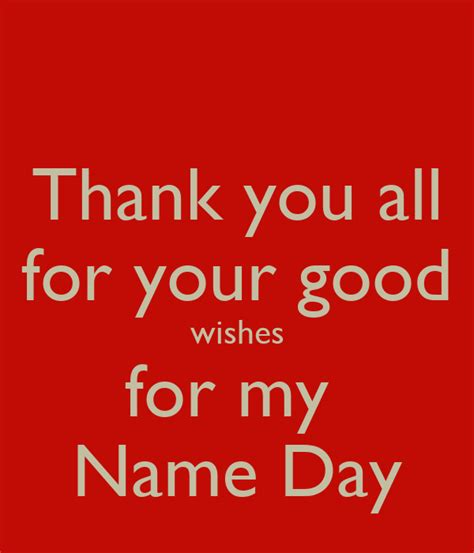 Thank You All For Your Good Wishes For My Name Day Poster Giwrgos