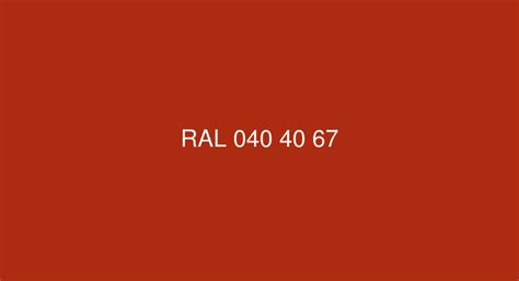 Ral China Red Ral 040 40 67 Color In Ral Design Chart