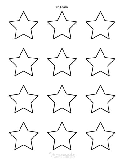 Free Printable Star Template Pattern Pdfs All Sizes Large And Small