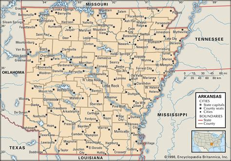 Arkansas State Map With Cities Verjaardag Vrouw