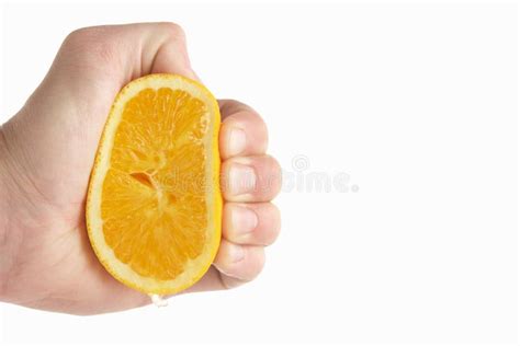 Squeezing Orange Stock Image Image Of Citrus Press 31349521