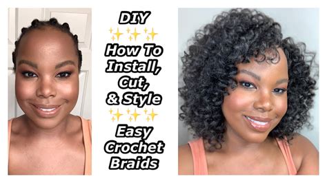 How To Install Easy Crochet Braids Step By Step Freetress Ringlet Wand Curl Youtube