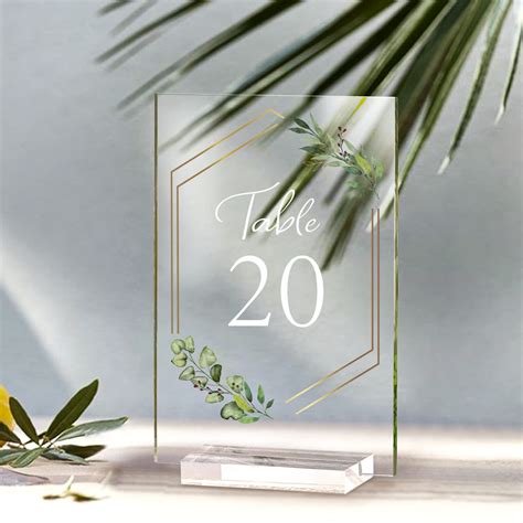 Buy Ourwarm 20 Pieces Acrylic Wedding Table Numbers With Stands 1 20