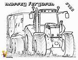 Tractor Coloring Massey Ferguson Holland Harvester International Tractors Combine Boys Farm Yescoloring Boss Template sketch template
