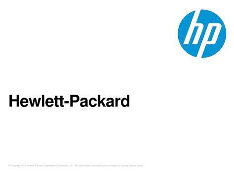 Ppt Hewlett Packard Powerpoint Presentation Free Download Id4848734