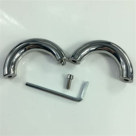 Newly Male Round Extreme Heavy Metal Cock Rings Stainless Steel Ball Stretcher Scrotum Bondage