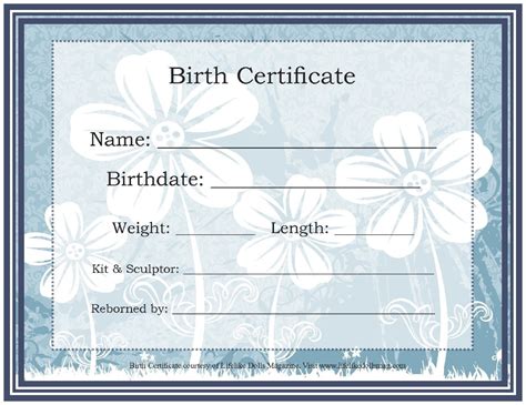 Sign, fax and printable from pc, ipad, tablet or mobile with pdffiller ✔ instantly. Fake Birth Certificate Template Free Download With Plus Together With Baby Doll Birth ...