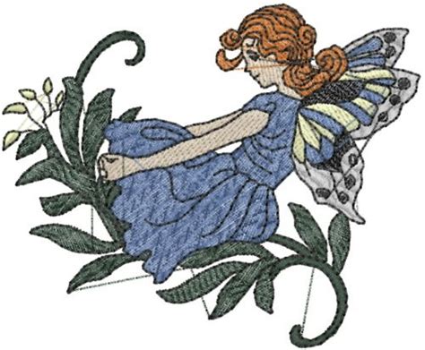 Floral Fairy Embroidery Design Fairies Embroidery