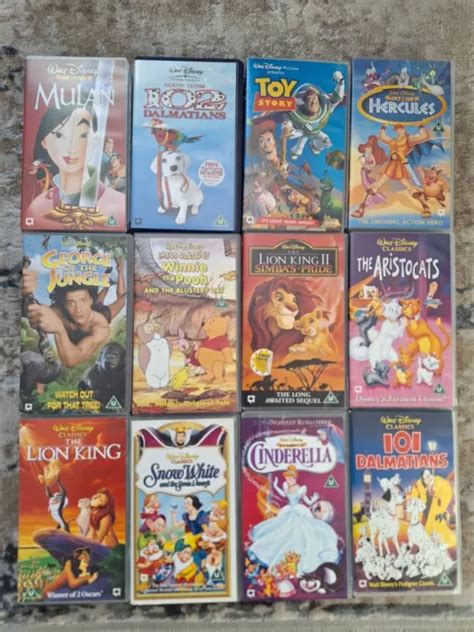 WALT DISNEY VHS 12x Movies Lion King Toy Story Snow White