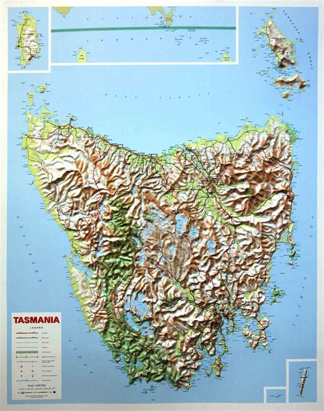 Topographic Map Of Tasmania Tourist Map Of English