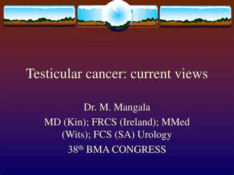 Ppt Testicular Cancer Current Views Powerpoint Presentation Free