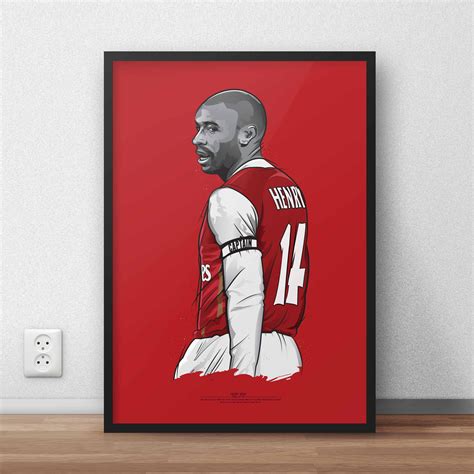 Thierry Henry Arsenal Fc Poster Art — Kieran Carroll Design