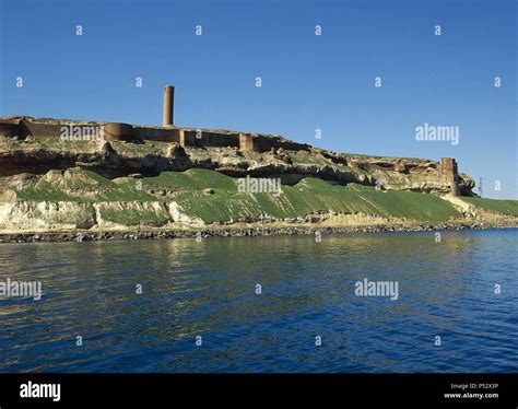 Syria Qalat Jabar Castle On The Left Bank Of Lake Assad Near Ar