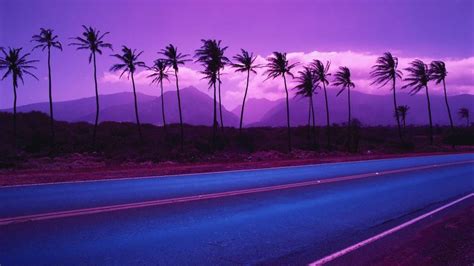 Multiple sizes available for all screen sizes. Aesthetic Wallpaper Full Hd | Purple sky, Palm trees ...