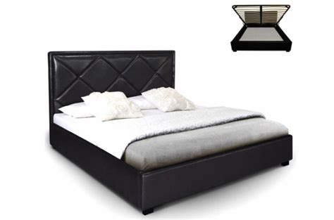 Les finitions en papier décor mélaminé blanc brillant de ce lit 140 x 190 cm insufflent une touche design et épurée à la chambre. Lit coffre en simili cuir noir nethos 140x190 cm - Lit ...