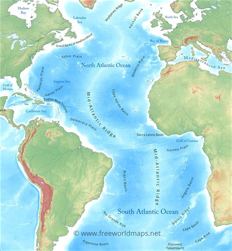 Map Of Atlantic Ocean Islands World Map