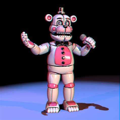Fnafsl Funtime Freddy In 3d By Cosmicmoonshine On Deviantart